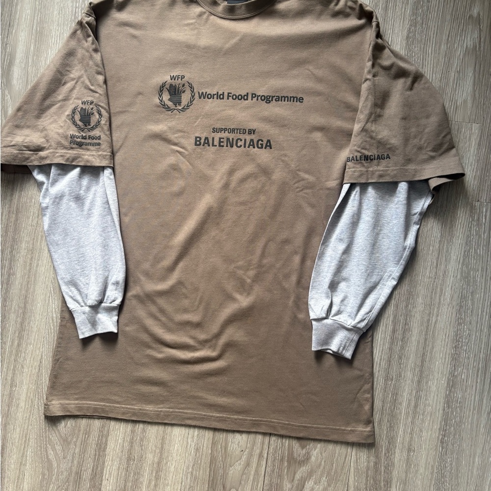 Balenciaga world food programme layered T-shirt (Oversized)